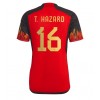 Herren Fußballbekleidung Belgien Thorgan Hazard #16 Heimtrikot WM 2022 Kurzarm
